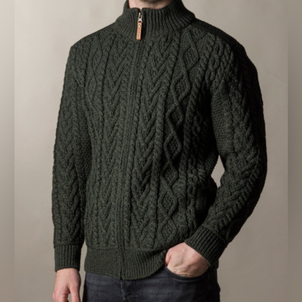 Aran Full Zip Aran Cardigan